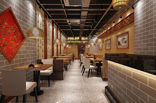 湘东传统中式餐厅餐馆装修设计效果图
