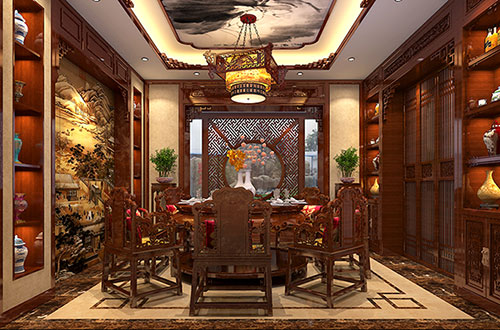 湘东温馨雅致的古典中式家庭装修设计效果图