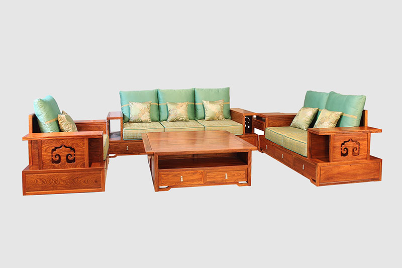 湘东中式实木沙发简直太美了