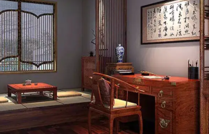 湘东书房中式设计美来源于细节
